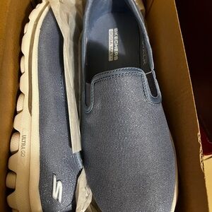 Skechers Women’s Denim Blue Slip-On Shoes